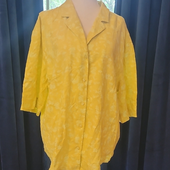 Treasure & Bond Yellow Button Down Shirt - Picture 1 of 4